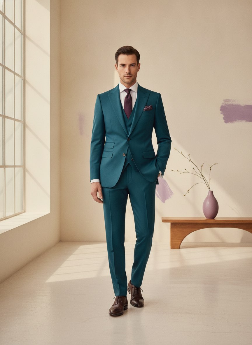 A rendered three-piece look